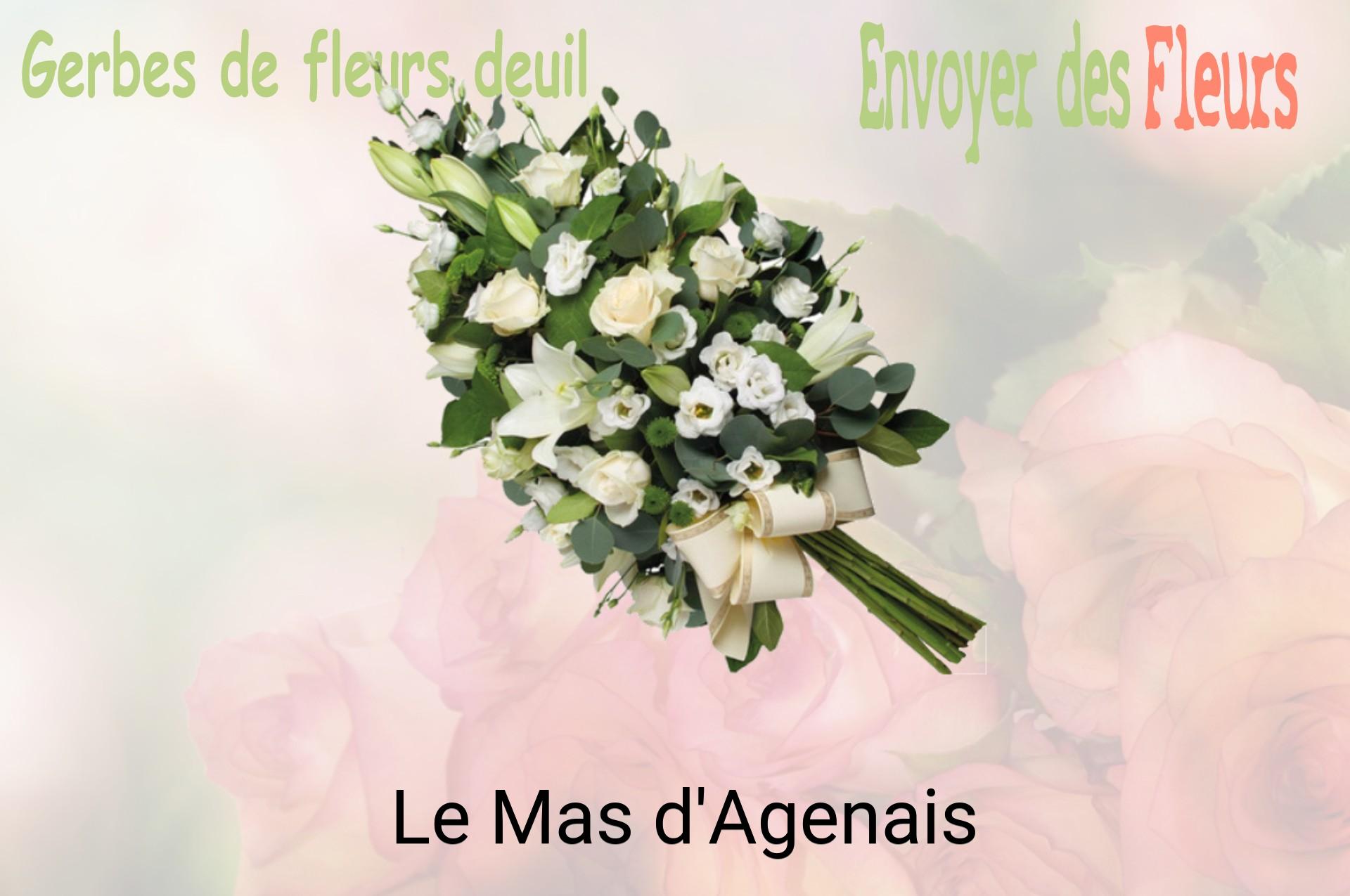 Gerbe de fleurs de deuil livrée à Le Mas-d'Agenais